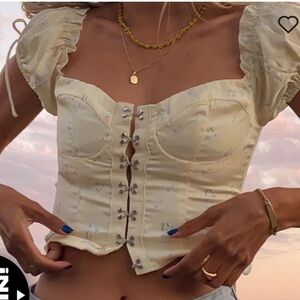 Princess polly allyson top yellow corset